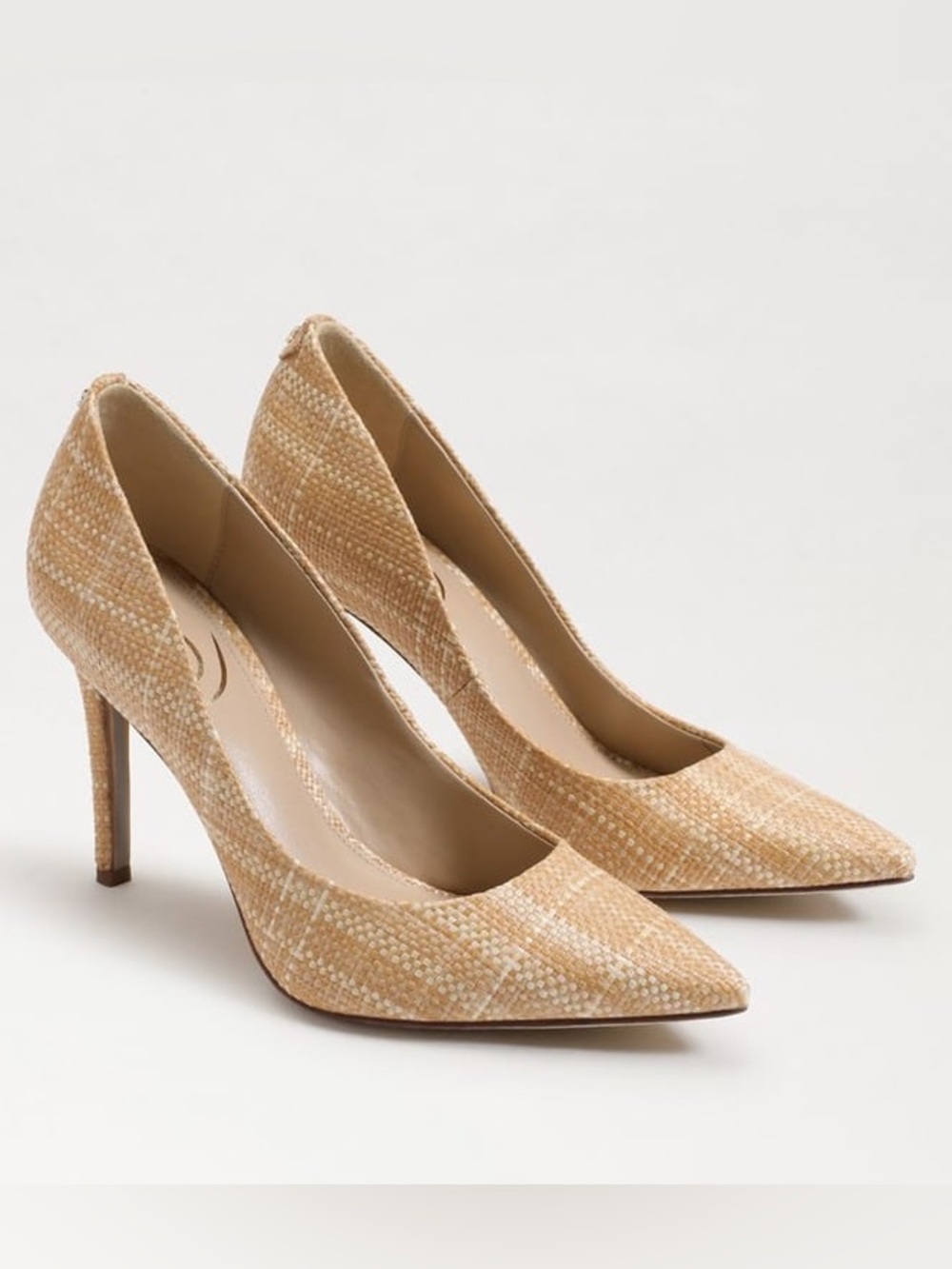 SAM EDELMAN HAZEL MULTITONE RAFFIA HIGH HEELS